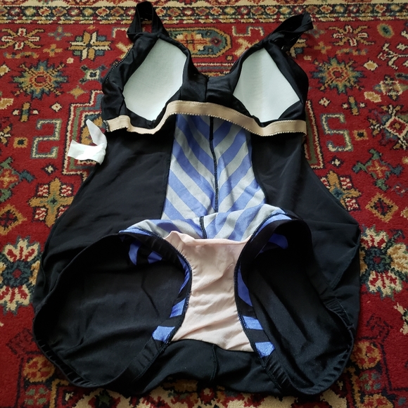 ⭐ VINTAGE | Mid-Century Purple & Black One Piece Sea Stars Swimsuit - Picture 11 of 12